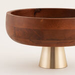 لا ميسا وعاء تقديم خشبي بقاعدة معدنية 25.5 سم image number 2