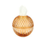AMBER CRYSTAL TISSUE BOX ROUND SHAPE image number 2