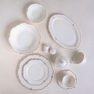 La Mesa white bone china dinner set 47 pcs