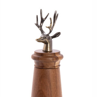 Acacia Woodpepper Grinder With Ceramic Blade Deer Theme