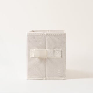 Homez Clothes Organizer Storage Box Polyester, Beige 34*27*22Cm