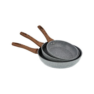 3 Pcs Aluminum Frypan Set Forged