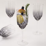 La Mesa 4Pcs Hand Made Glass Juice Glass, Grey 400Ml image number 3