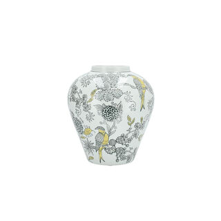 Decoargive Jar White And Bird Pattern 23 *23 * 25 cm