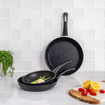 Alberto 3 piece black granite frypan set 20/24/28 cm image number 7