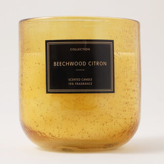 Beechwood And Citron Scented Glass Candle 1266G