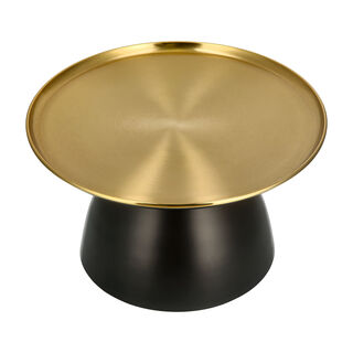 Metal Coffee Table Base Gold Top Black