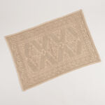 Boutique Blanche Diamond Jacquard 100% Cotton Bathmat 60*90Cm Natural image number 3