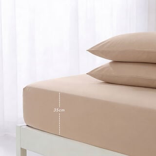 بوتيك بلانش شرشف سرير مطاطي قطن 100% 300 خيط طبيعي 180*200 سم
