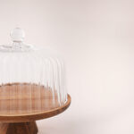 La Mesa cake stand dia 30cm with acacia wood stand and glass lid image number 2