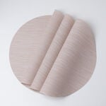 La Mesa 4pcs imitation leather round placemat, beige 38*38cm image number 2