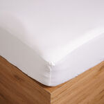 Ambra 600 TC supima cotton fitted sheet 160*200 bright white image number 0