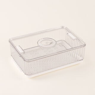 وعاء تخزين طعام بلاستيك شفاف 26.5*18*13.5 سم