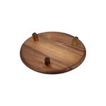 Alberto wooden oval serving plate with legs 32*5.5 cm image number 2
