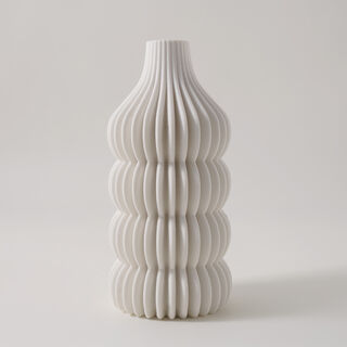 Homez Ceramic White Vase 12*12*24.7Cm
