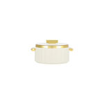 La Mesa Food Warmer 1L Matt White Body + Matt Gold image number 0