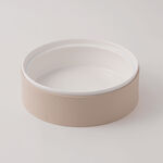 La Mesa Porcelain Tagine With Plain Beige Leather Coat, White, 7" image number 2