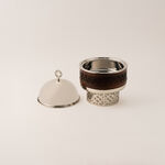 La Mesa small food server with stand in silver metal 1.5 L image number 1