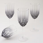 La Mesa 4Pcs Hand Made Glass Juice Glass, Grey 400Ml image number 0