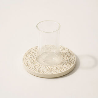 Dallaty tea set 12 pcs frosted glass white