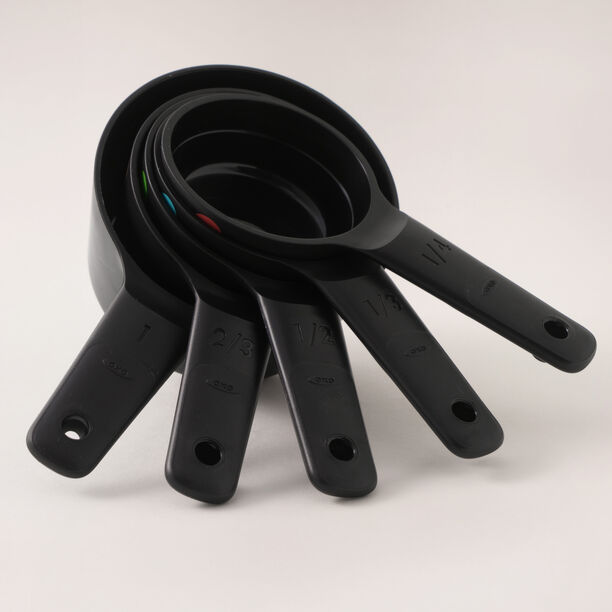 OXO 6pcs plastic measuring cups, black 3.5"* 5"* 9.76" image number 6
