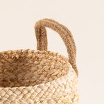 Homez jute robe storage basket woven 32*26*22cm, beige image number 1