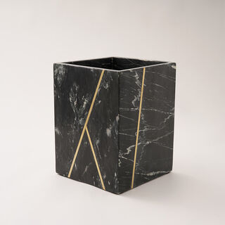 هومز سلة مهملات رخام أسود 19*19*25 سم