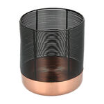 Candle Holder Black With Copper Base image number 0