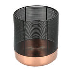 Candle Holder Black With Copper Base image number 0