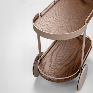 هومز عربة تقديم كازا من الخشب المضغوط، ذهبي 78*40*75 سم