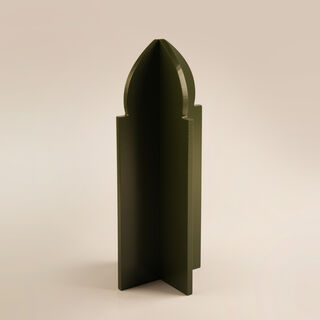 Homez Arched Wooden Ramadan Decorative Piece, Green 19.2*19.2*48Cm