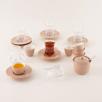 Tea And Arabic Coffee Set 20 Pieces Brown image number 8