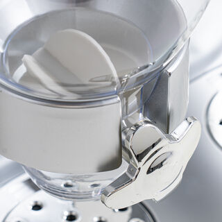 Alberto plastic double cereal dispenser cylinder, silver 3500ml