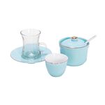 Tea And Coffee Set Of 20 Pieces Light Blue image number 1