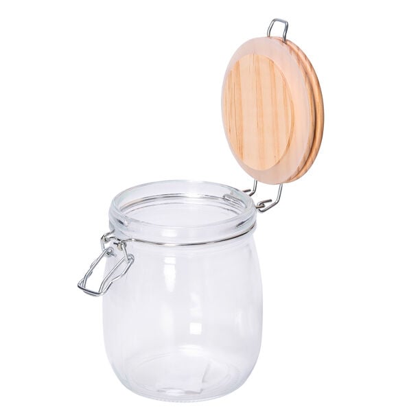 Alberto® Glass Jar W/ Wooden Clip Lid 1400Ml image number 1