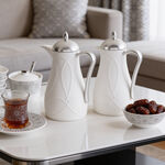 Dallaty White and Silver Plastic Flask, 1L 2 Pieces image number 1