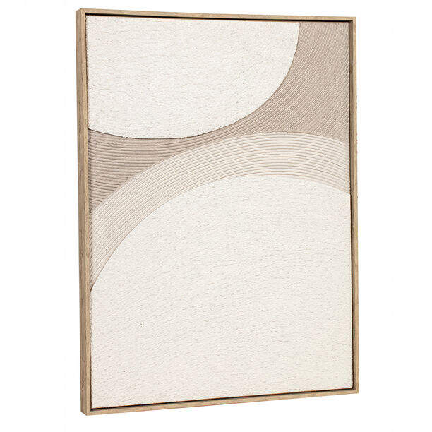 هومز لوحة جدارية كانفاس بإطار خشبي، بيج 60*80سم image number 2