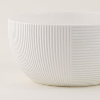 Alberto Ceramic Mixing Bowl Lines White 5.2L