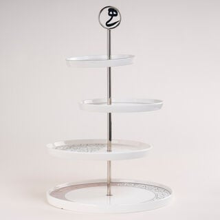 Misk Stainless Steel 4 Tier Serving Stand