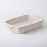 La Mesa stoneware oven to table 2pcs rectangular dish set, white image number 3