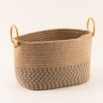 هومز سلة تخزين جوت 40*30*30سم، بيج image number 0