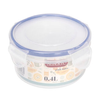 Alberto Plastic Food Saver Round Shape V:0.4L Blue Lid