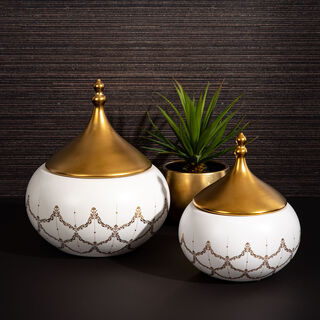 Ceramic Vase Majestic Gold Small