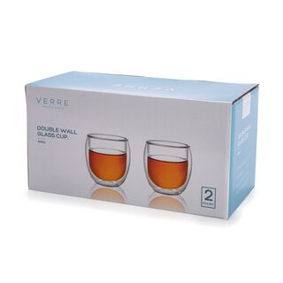Mug Set 2 Pieces Double Wall Plain 300Ml Veer