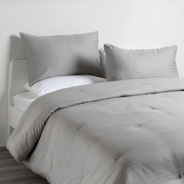 Ambra 3pcs cotton comforter set 250*260 cm, grey image number 0