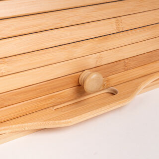 Alberto bamboo bread bin with movable borad 40*32*20 cm