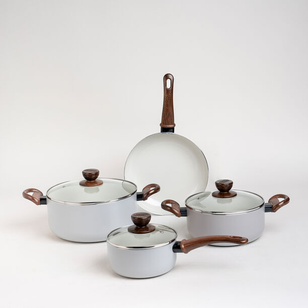 Alberto 7 Pcs non stick cookware set with glass lid image number 0