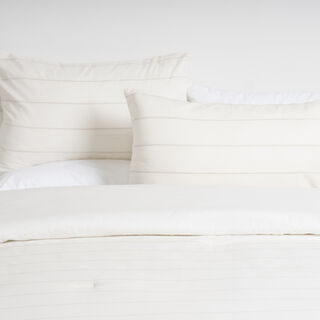 cream striped comforter set 3pcs king size 260*240cm