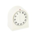 Alberto Plastic Mechanical Kitchen Timer Square Shape White Color image number 0
