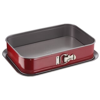 Tefal deli bake non stick rectangular springform 36*24cm, red